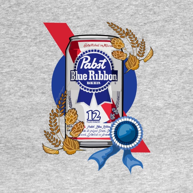 Pabst Blue Ribbon Beer by tharrisunCreative